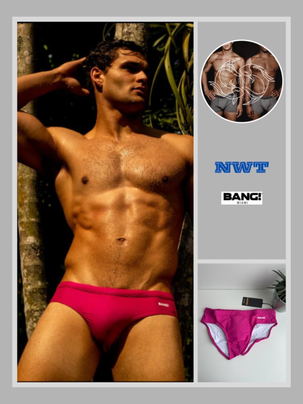 BANG! - CONFESS MAGENTA Swim Brief - Pink (M)